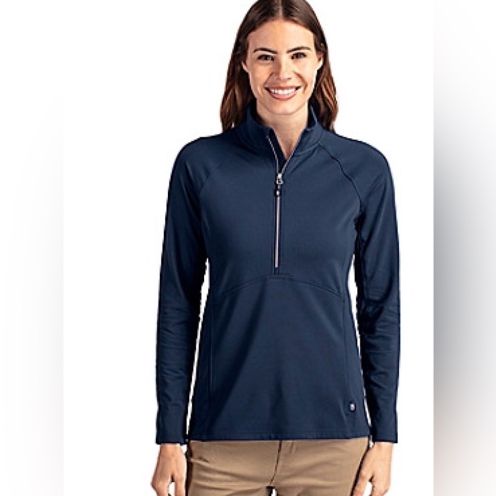 Cutter & Buck Adapt Eco Knit Stretch Recycled Women's Half Zip Pullover Size L
